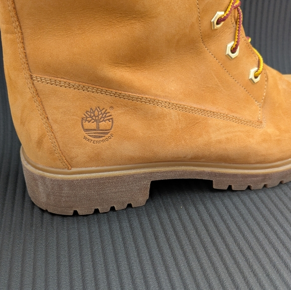 Timberland New Premium 14" Waterproof Lace Up Boots Wheat Nubuck Women’s Size 10 - Picture 4 of 14